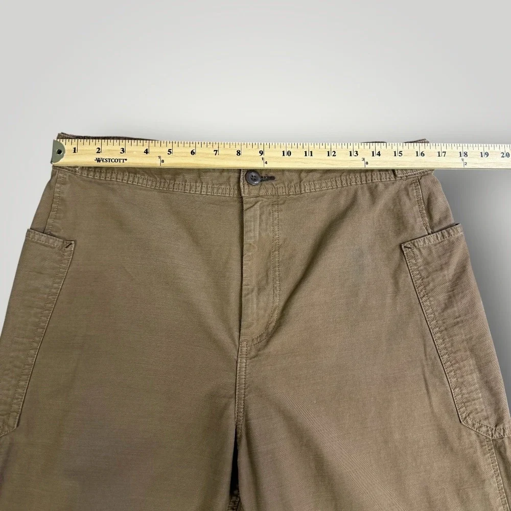 Everlane Fatigue Barrel Pants Brown Organic Cotton Linen Utility  Leg Womens 12